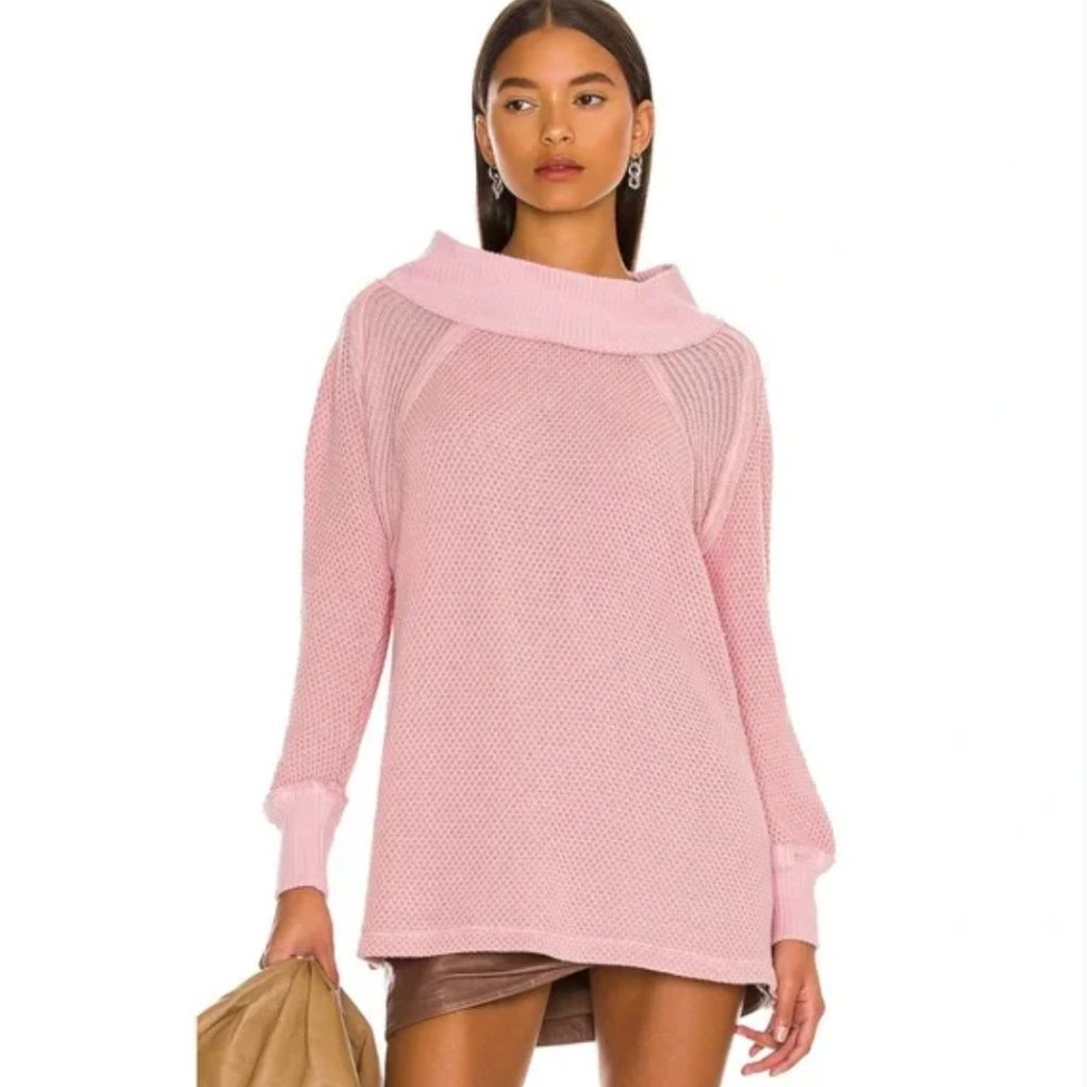 NWT We the Free She's A Keeper Long Sleeve Sweater Faded Coral XS